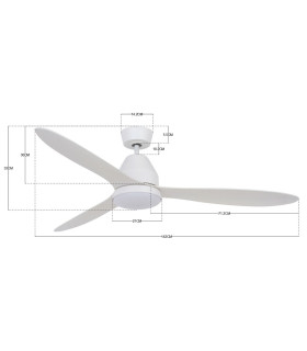 Lucci Air Whitehaven DC 142cm Ceiling Fan White N/A Remote Control-2