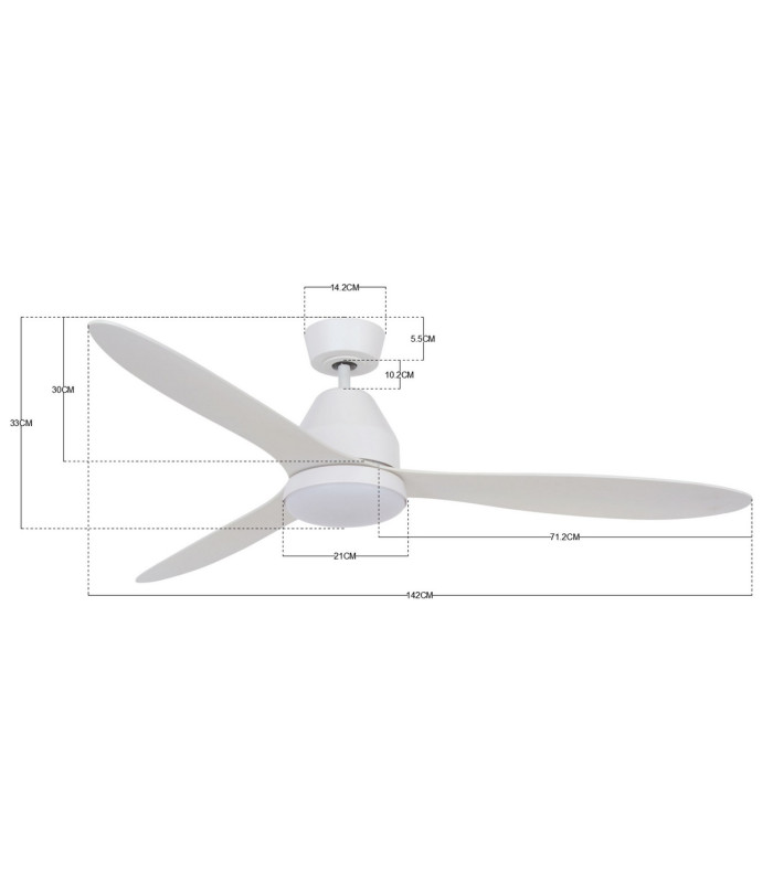 Lucci Air Whitehaven DC 142cm Ceiling Fan White N/A Remote Control-2
