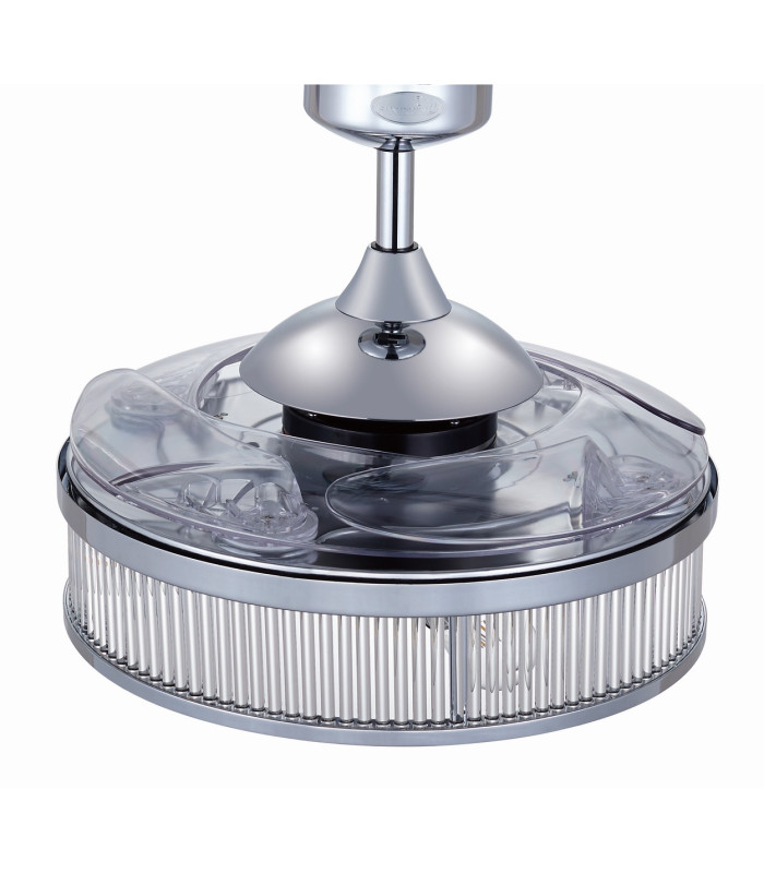 Fanaway Corbelle AC 121cm Ceiling Fan Chrome E27 Remote Control-3