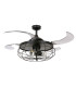 Fanaway Industri AC 121cm Ceiling Fan Matt Black E27 Remote Control-1