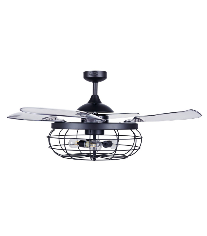 Fanaway Industri AC 121cm Ceiling Fan Matt Black E27 Remote Control-4