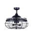 Fanaway Industri AC 121cm Ceiling Fan Matt Black E27 Remote Control-5