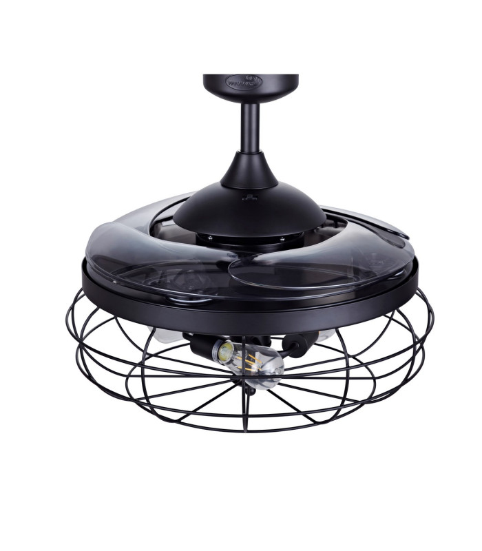 Fanaway Industri AC 121cm Ceiling Fan Matt Black E27 Remote Control-6