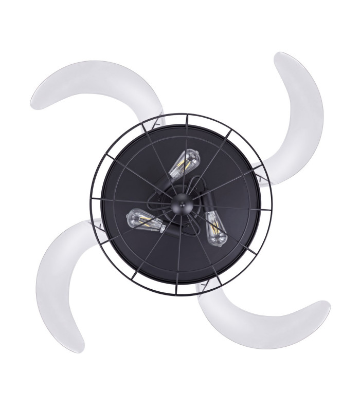 Fanaway Industri AC 121cm Ceiling Fan Matt Black E27 Remote Control-8