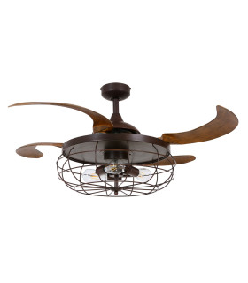 Fanaway Industri AC 121cm Ceiling Fan Oil Rubbed Bronze E27 Remote Control-1