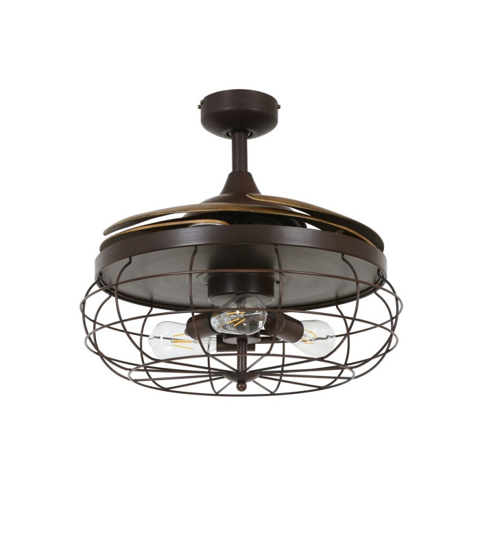 Fanaway Industri AC 121cm Ceiling Fan Oil Rubbed Bronze E27 Remote Control-2
