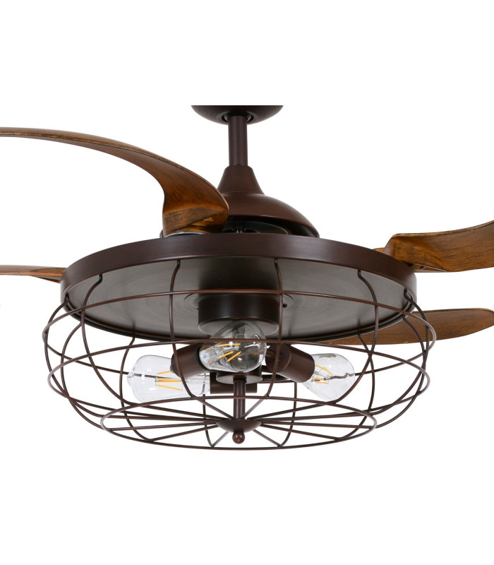 Fanaway Industri AC 121cm Ceiling Fan Oil Rubbed Bronze E27 Remote Control-3