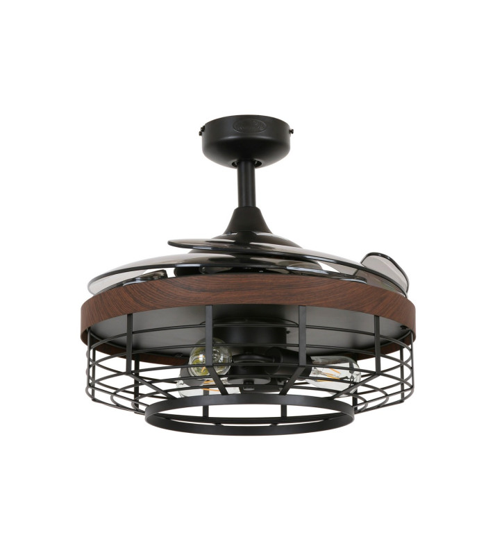 Fanaway Montclair AC 121cm Ceiling Fan Black (Koa Trim) E27 Remote Control-2