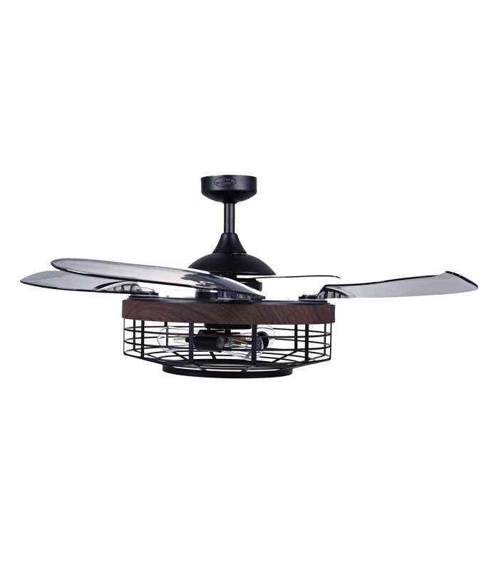 Fanaway Montclair AC 121cm Ceiling Fan Black (Koa Trim) E27 Remote Control-3