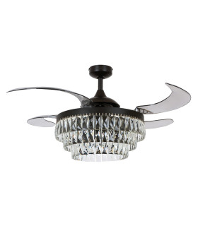 Fanaway Veil AC 121cm Ceiling Fan Antique Black E14 Remote Control-1