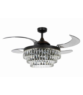 Fanaway Veil AC 121cm Ceiling Fan Antique Black E14 Remote Control-2