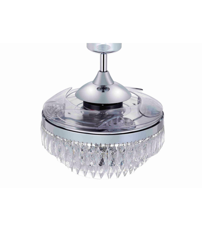 Fanaway Veil AC 121cm Ceiling Fan Chrome E14 Remote Control-2