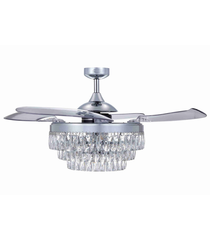 Fanaway Veil AC 121cm Ceiling Fan Chrome E14 Remote Control-6