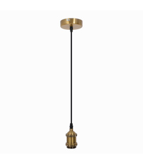 Alfa Slim Pendant Ceiling Light Brass 1xE27-1