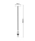 Alfa Slim Pendant Ceiling Light Brass 1xE27-3