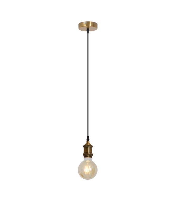 Alfa Slim Pendant Ceiling Light Brass 1xE27-4