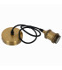 Alfa Slim Pendant Ceiling Light Brass 1xE27-5