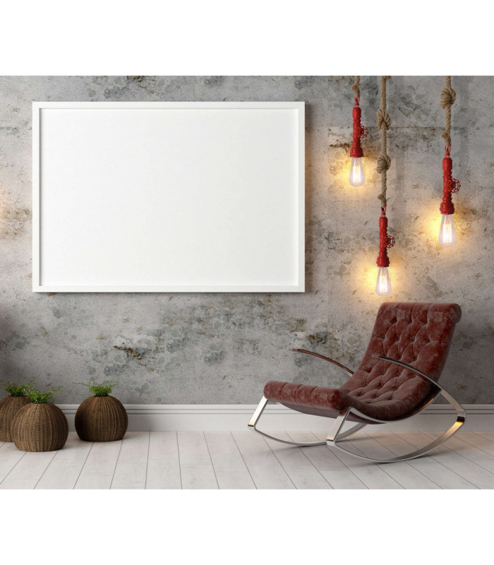 Regia Slim Pendant Ceiling Light Red 1xE27-3