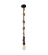 Regia Slim Pendant Ceiling Light Black 1xE27-1