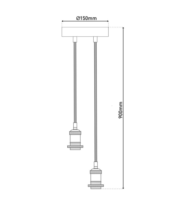 Ontario Slim Pendant Ceiling Light Old Brass 2xE27-5
