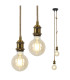Ontario Slim Pendant Ceiling Light Old Brass 2xE27-10