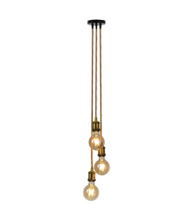 Ontario Cluster Pendant Ceiling Light Old Brass 3xE27-1