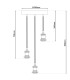 Ontario Cluster Pendant Ceiling Light Old Brass 3xE27-5