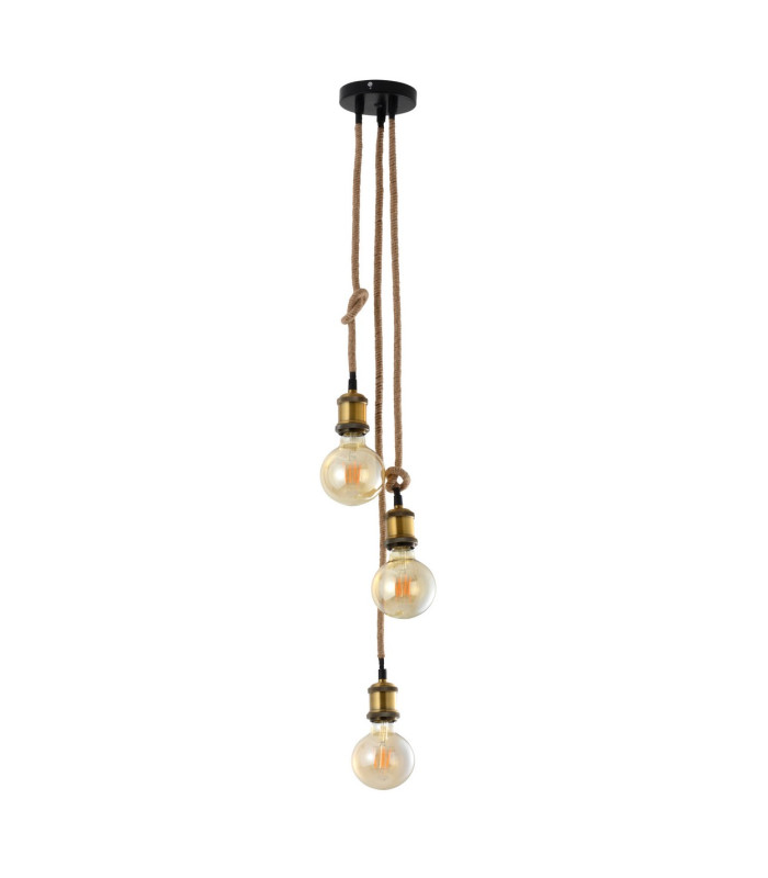 Ontario Cluster Pendant Ceiling Light Old Brass 3xE27-8