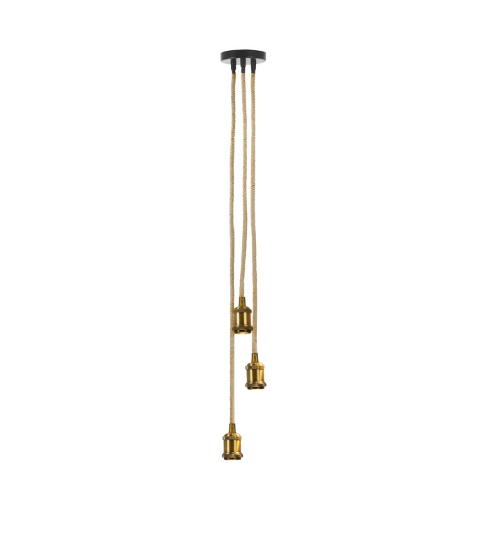 Ontario Cluster Pendant Ceiling Light Old Brass 3xE27-9