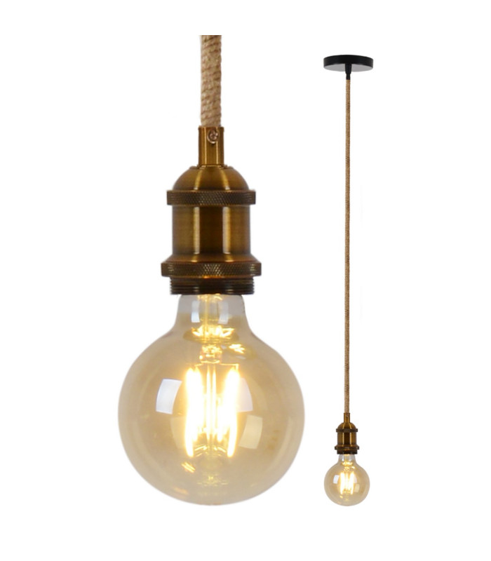 Ontario Slim Pendant Ceiling Light Old Brass 1xE27-1