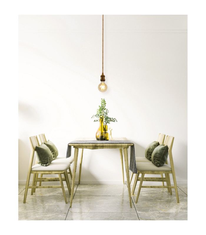 Ontario Slim Pendant Ceiling Light Old Brass 1xE27-3