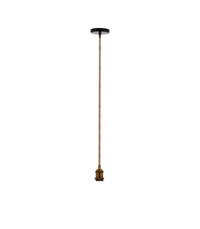 Ontario Slim Pendant Ceiling Light Old Brass 1xE27-6