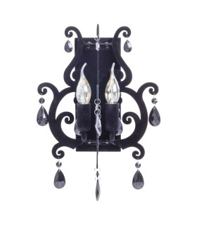 Black Velvet Candle Wall Lamp Black 2xE14-1