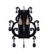 Black Velvet Candle Wall Lamp Black 2xE14-2
