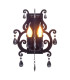 Black Velvet Candle Wall Lamp Black 2xE14-3