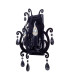 Black Velvet Candle Wall Lamp Black 2xE14-4