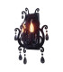 Black Velvet Candle Wall Lamp Black 2xE14-5