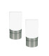 Naeve Set of 2 LED CCT Cylindrical Table Lamp White Battery Powered-1