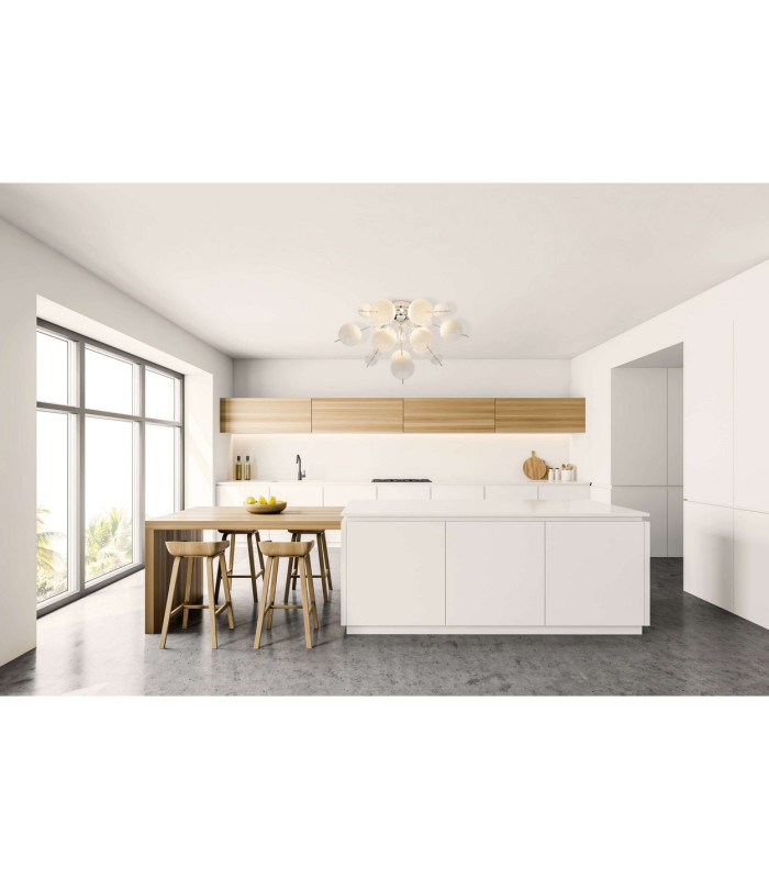 Explosion Semi Flush Ceiling Light White 6xG9-3