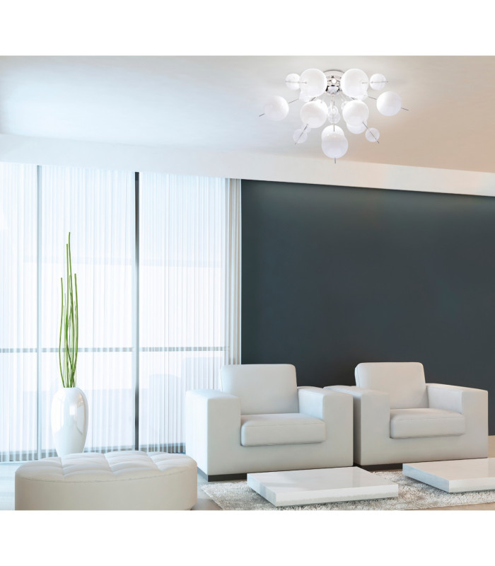 Explosion Semi Flush Ceiling Light White 6xG9-4