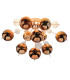 Explosion Semi Flush Ceiling Light Copper 6xG9-5