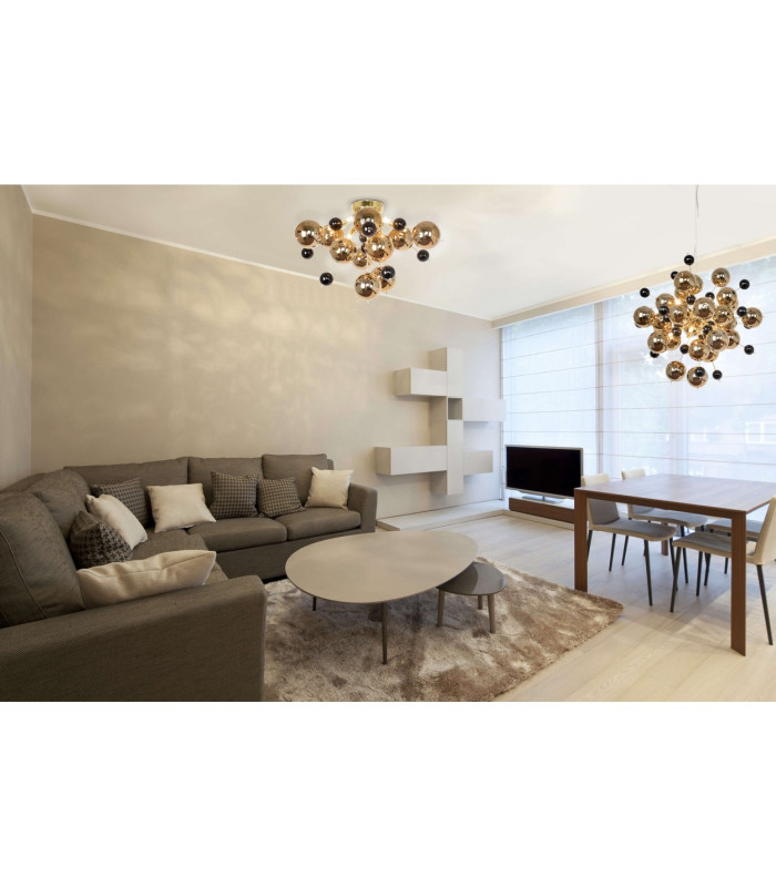 Explosion Semi Flush Ceiling Light Gold 6xG9-2