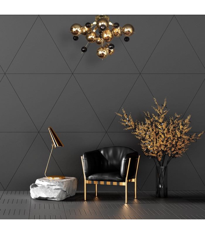 Explosion Semi Flush Ceiling Light Gold 6xG9-6
