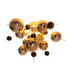 Explosion Semi Flush Ceiling Light Gold 6xG9-10