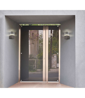 Leah LED Outdoor Modern Wall Lamp Steel-Blank 3000K IP44-2
