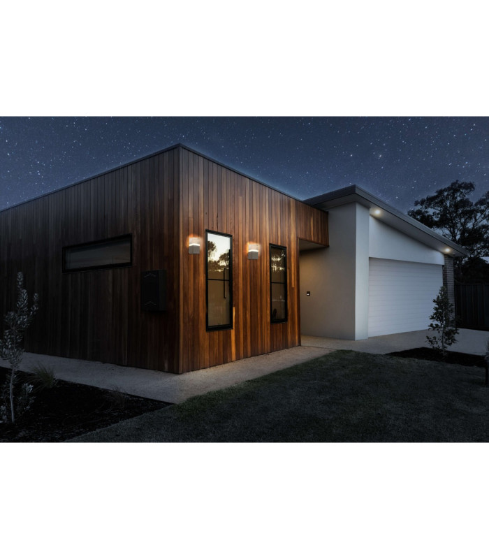 Leah LED Outdoor Modern Wall Lamp Steel-Blank 3000K IP44-3
