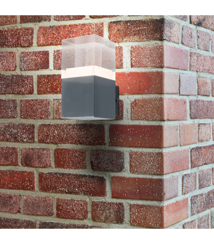 Leah LED Outdoor Modern Wall Lamp Steel-Blank 3000K IP44-4