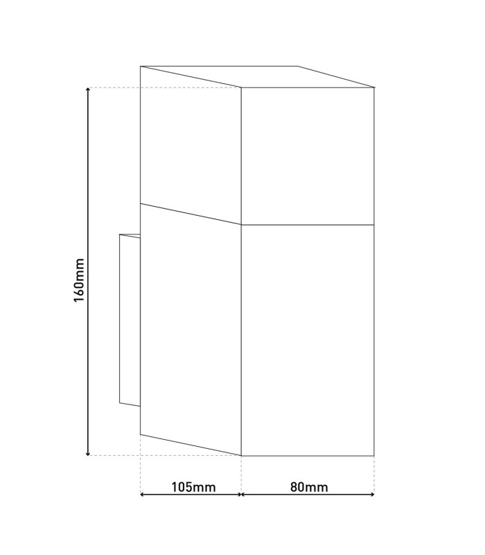 Leah LED Outdoor Modern Wall Lamp Steel-Blank 3000K IP44-5