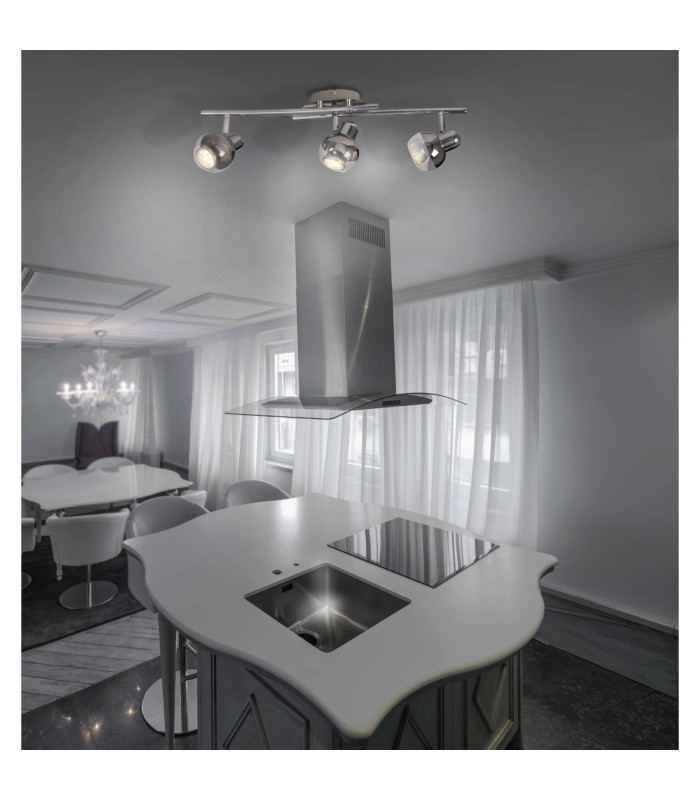 Boccia Ceiling Spotlight Bar Chrome 3xGU10 2800K-2