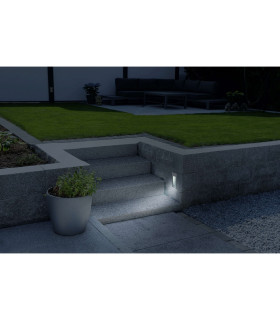 Kolari LED Outdoor Recessed Wall Lamp Silver 5800K IP65-2